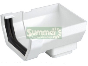 PVC gutters and downpipes