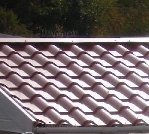 Tile-effect steel roof sheets