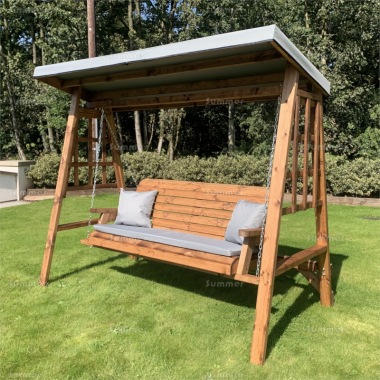 3 Seater Swing Seat 466 - Grey Showerproof Canopy, Fully Assembled, FSC® Certified 3 Seater Swing Seat 466 - Grey Showerproof Canopy, Fully Assembled, FSC® Certified