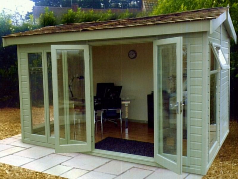 Side Door Apex Summerhouse 53 - Low Level Glazing, Double Glazed