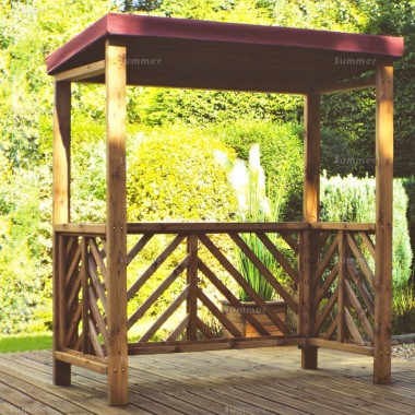 Barbecue Shelter 457 - Burgundy Showerproof Canopy, Fully Assembled, FSC® Certified Barbecue Shelter 457 - Burgundy Showerproof Canopy, Fully Assembled, FSC® Certified