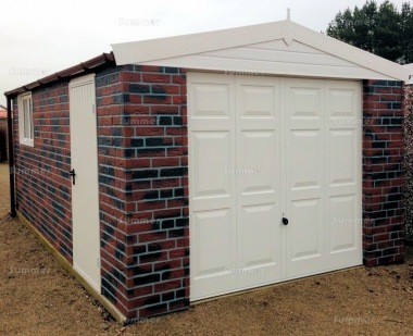 Brick Apex Concrete Garage 380 - PVCu Window and Fascias