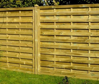 Fence Panel 414 - Planed Timber, 9mm Reeded Boards, 3x2 Frame