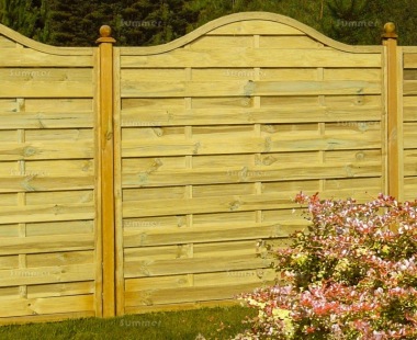 Fence Panel 442 - Planed Timber, 9mm Reeded Boards, 2x2 Frame