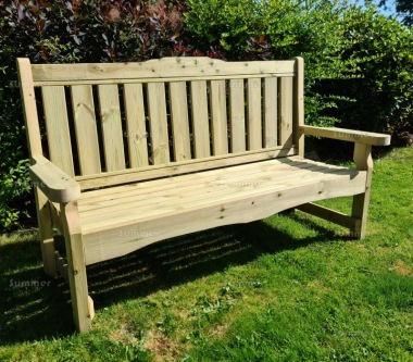 3 Seater Bench 702 - Traditional Design, Pressure Treated
