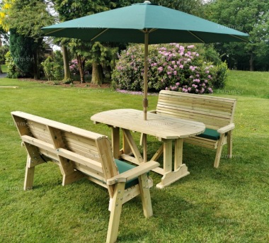 6 Seater Dining Set 658 - Pressure Treated, Benches, Table