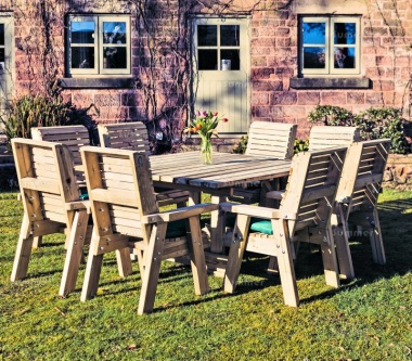 8 Seater Dining Set 659 - Pressure Treated, Armchairs 8 Seater Dining Set 659 - Pressure Treated, Armchairs