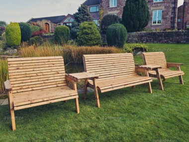 7 Seater Companion Set 755 - Square Trays, Chunky Framing, Brown Finish 7 Seater Companion Set 755 - Square Trays, Chunky Framing, Brown Finish