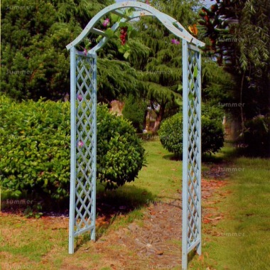 Garden Arch 49 - Grey Finish, Diamond Trellis