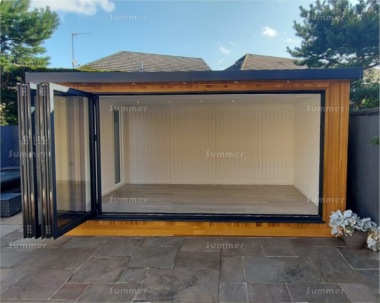 Cedar Garden Office 295 - Double Glazed, Bi-fold Door, Fitted Free Cedar Garden Office 295 - Double Glazed, Bi-fold Door, Fitted Free