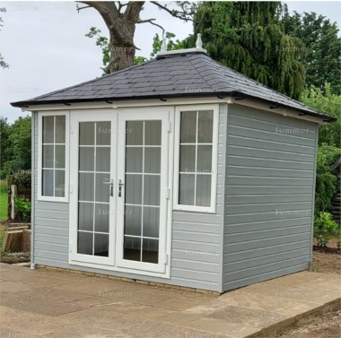 Hipped Garden Office 404 - Painted, Double Glazed PVCu, Fitted Free Hipped Garden Office 404 - Painted, Double Glazed PVCu, Fitted Free