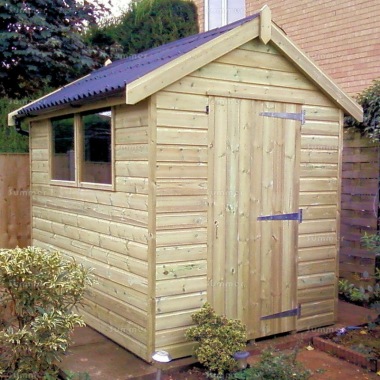 Pressure Treated Apex Shed 610 - Thicker Boards, Fitted Free