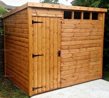 Security Pent Shed 113 - All T and G, 2x2 Framing
