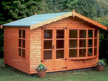 Apex Summerhouse 12 - Low Level Glazing, Double Door, Fitted Free