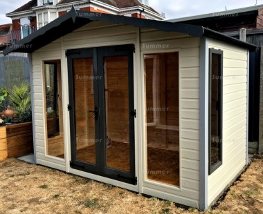Apex Summerhouse 156 - Painted, Large Panes, Fitted Free Apex Summerhouse 156 - Painted, Large Panes, Fitted Free