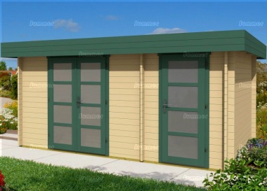 Two Room Pent Roof Log Cabin 404