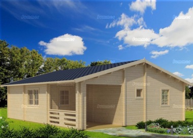 Four Room Apex Log Cabin 821 - Double Glazed, Integral Porch