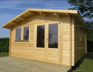 Apex Double Door Log Cabin 568 - Double Glazed Apex Double Door Log Cabin 568 - Double Glazed