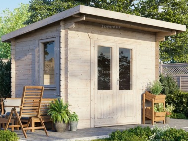 28mm Pent Log Cabin 945 - Double Glazed 28mm Pent Log Cabin 945 - Double Glazed