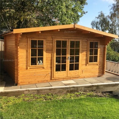 Georgian Apex Double Door Log Cabin 133 - FSC® Certified Georgian Apex Double Door Log Cabin 133 - FSC® Certified