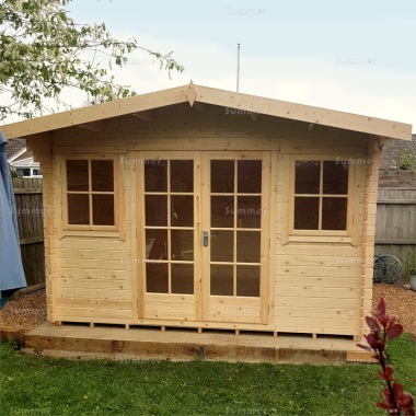 Georgian Apex Double Door Log Cabin 135 - FSC® Certified Georgian Apex Double Door Log Cabin 135 - FSC® Certified