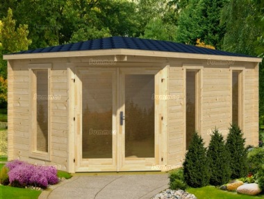 Corner Log Cabin 199 - 40mm, Double Glazed, FSC® Certified Corner Log Cabin 199 - 40mm, Double Glazed, FSC® Certified