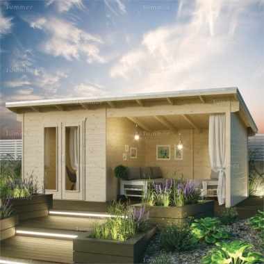 Pent Roof Gazebo 691 - Integral Summerhouse, FSC® Certified