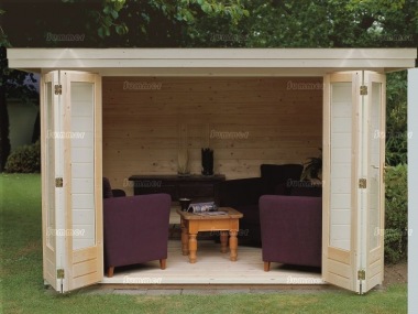 Folding Door Log Cabin 303, EPDM Roof Folding Door Log Cabin 303, EPDM Roof