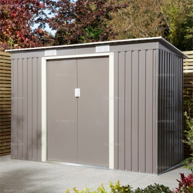Pent Metal Shed 509 - Galvanized Steel