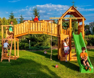 Play Centre 302 - With 2 Towers, Bridge and Slide