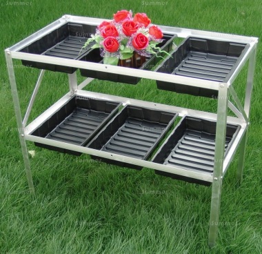 2 Tier Aluminium Seed Tray Frame 394 - 6 Seed Trays