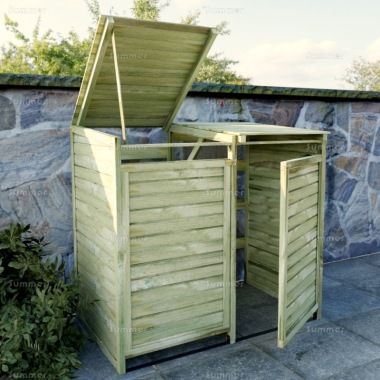 Pressure Treated Double Bin Store 207 - Heavy Duty, FSC® Certified