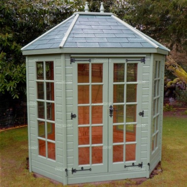 Georgian Octagonal Summerhouse 22 - Double Door, Fitted Free Georgian Octagonal Summerhouse 22 - Double Door, Fitted Free