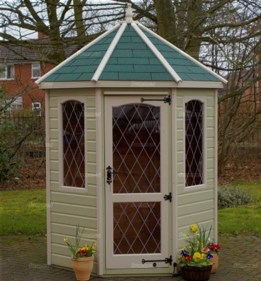 Leaded Octagonal Summerhouse 426 - Painted, Fitted Free Leaded Octagonal Summerhouse 426 - Painted, Fitted Free