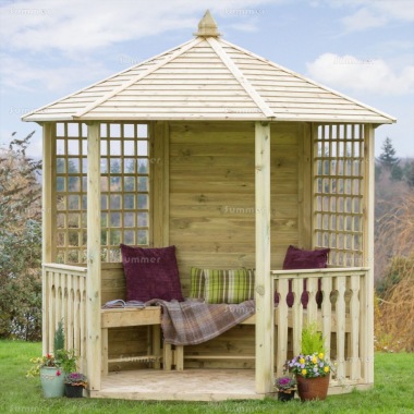 Gazebo 959 - Pressure Treated, Slatted Roof, PEFC Certified Gazebo 959 - Pressure Treated, Slatted Roof, PEFC Certified
