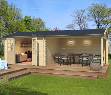 Wooden Apex Gazebo 607 - With Integral Summerhouse, PEFC Certified Wooden Apex Gazebo 607 - With Integral Summerhouse, PEFC Certified