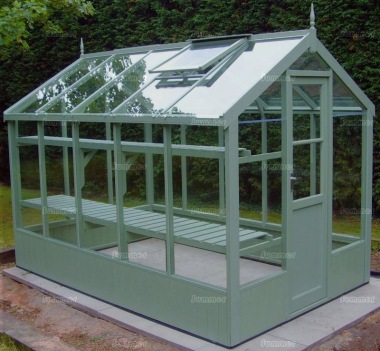 Painted Wooden Greenhouse 211 - Thermowood, Toughened Glass