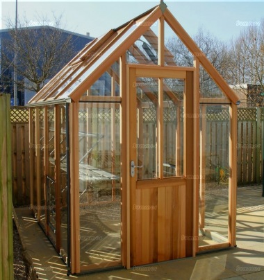 Cedar Victorian Greenhouse 653 - Steep Roof, Glass To Ground