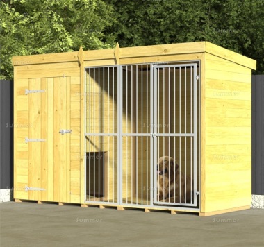 Pressure Treated Kennel and Run 218 - Steel Bars, Fast Delivery Pressure Treated Kennel and Run 218 - Steel Bars, Fast Delivery