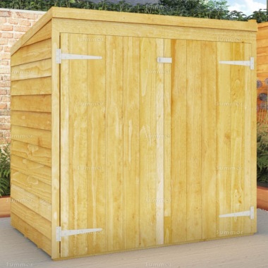 Overlap Pent Roof Double Door Small Storage Shed 276
