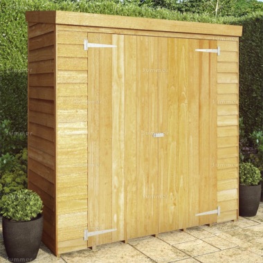 Overlap Pent Roof Double Door Small Storage Shed 277