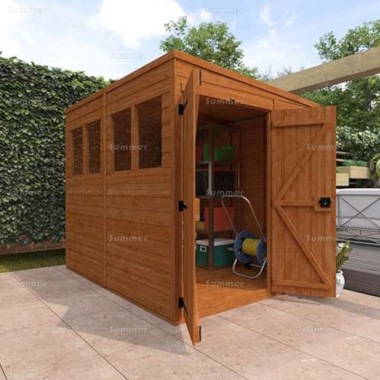 Pent Shed 106 - Fast Delivery, Many Possible Designs, Double Door