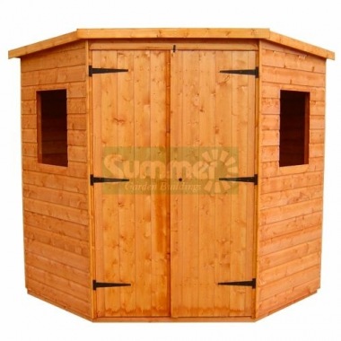 Shiplap Double Door Corner Shed 177 - All T and G